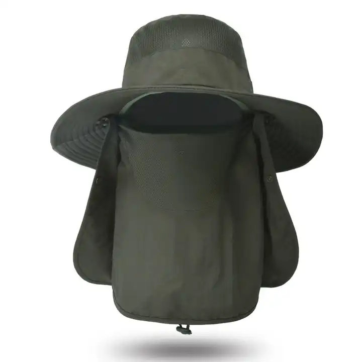 Outdoor Wide Brim Fishing Hat Face Neck Flap-product