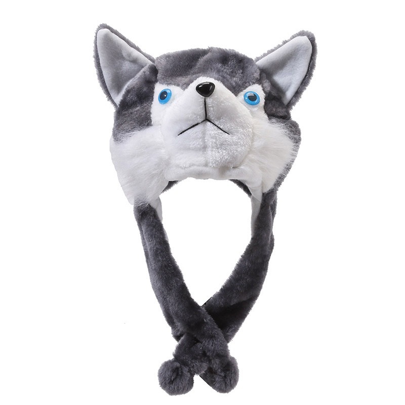 Animal Hat with Plush Moving Ears Dress Up Cosplay Easter Birthday Gift for Kids