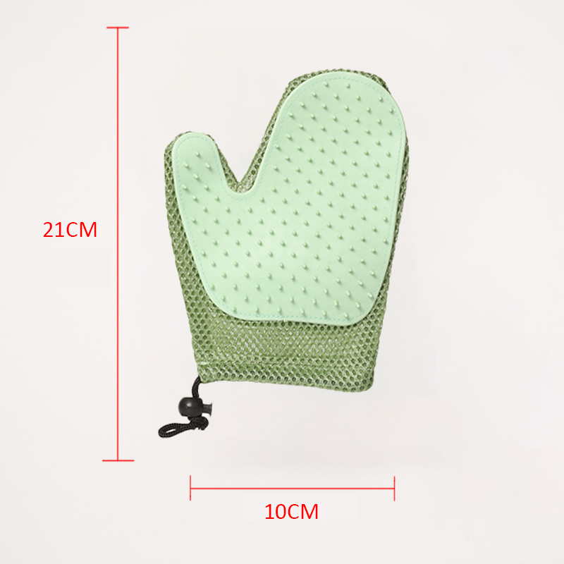 Pet Grooming Gloves Cat Brushes Gloves 2 in 1 Cat Hair Glove & Pet Fur Remover Glove, Dog Washing Gloves-product