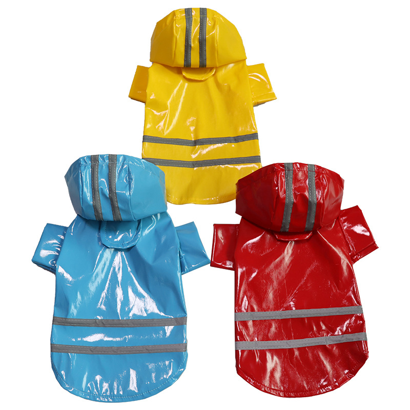 Pet Dog Raincoat Clear Pet Waterproof Clothes Hooded Rain Jacket Plastic Puppy Rain Poncho Pet Rainwear-product
