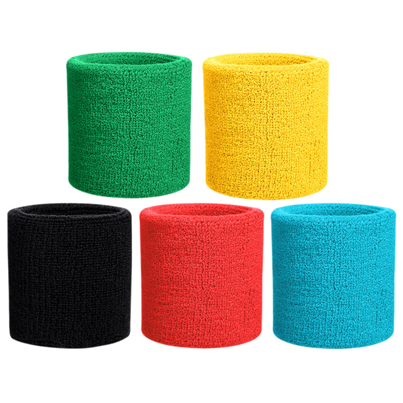 Sports Wristbands Stretchy & Sweat Absorbing Cotton Terry, Perfect for Basketball, Football, Tennis, Soccer, Running & Working Out-product