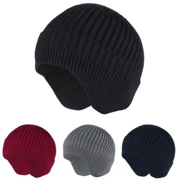 Winter Knit Earflap Beanie Hat Warm Stocking Caps Ski for Women Men
